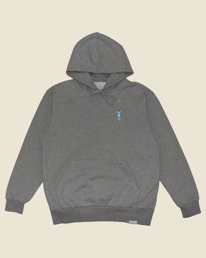 fodboldtrøje mario balotelli manchester city, grå hoodie front