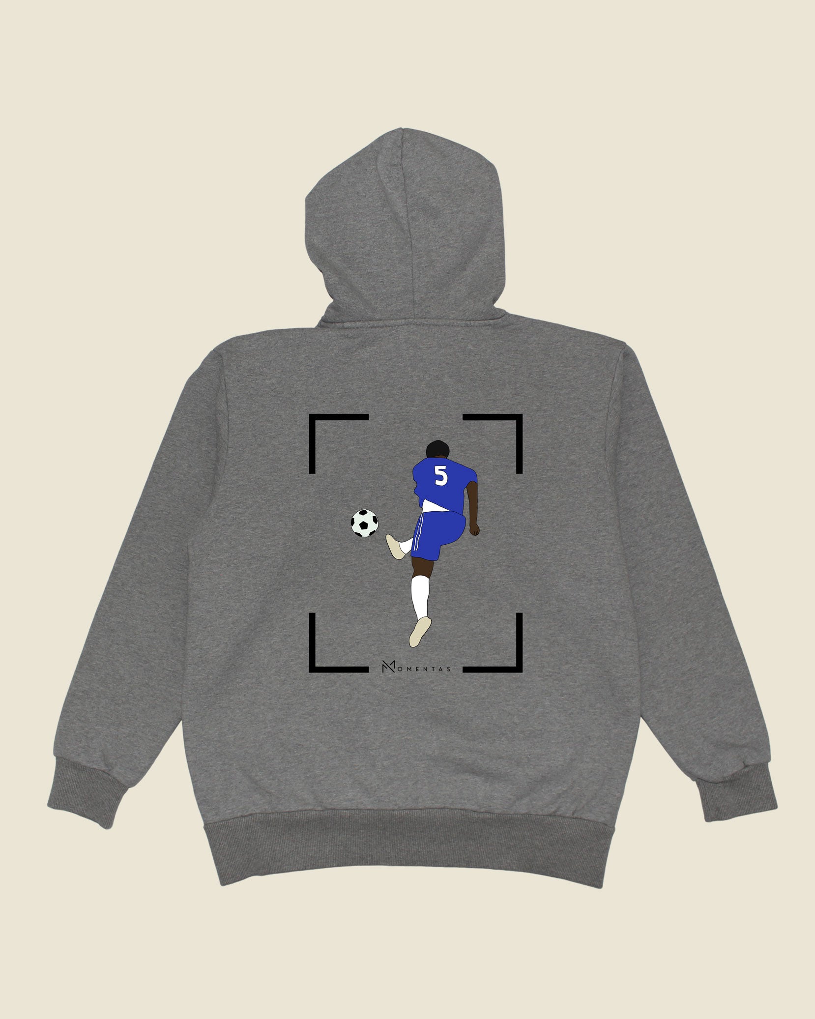 fodboldtrøje michael essien chelsea, grå hoodie ryg