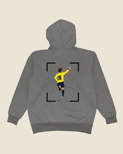 fodboldtrøje mike jensen brøndby, grå hoodie ryg