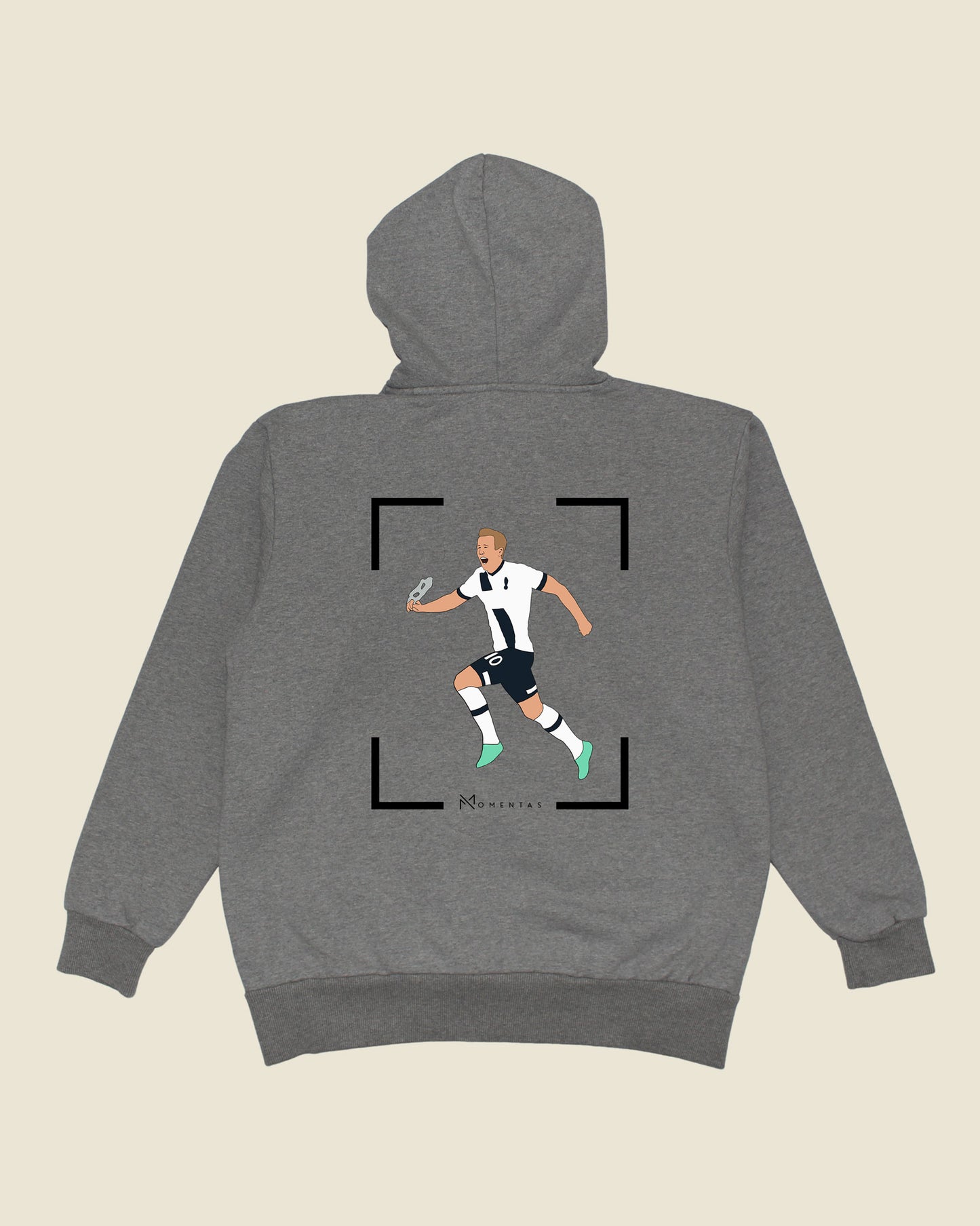 fodboldtrøje harry kane tottenham, grå hoodie ryg