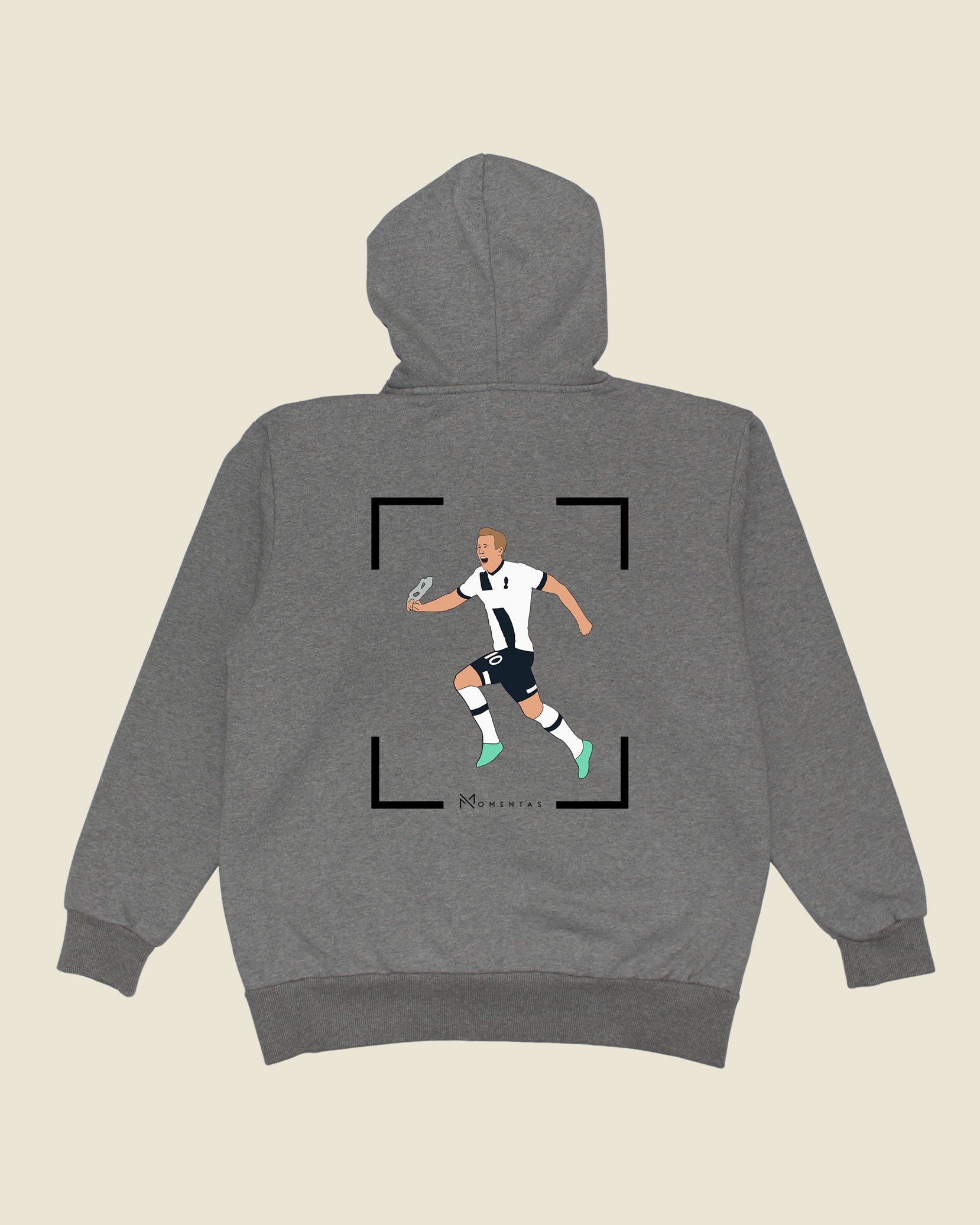 fodboldtrøje harry kane tottenham, grå hoodie ryg