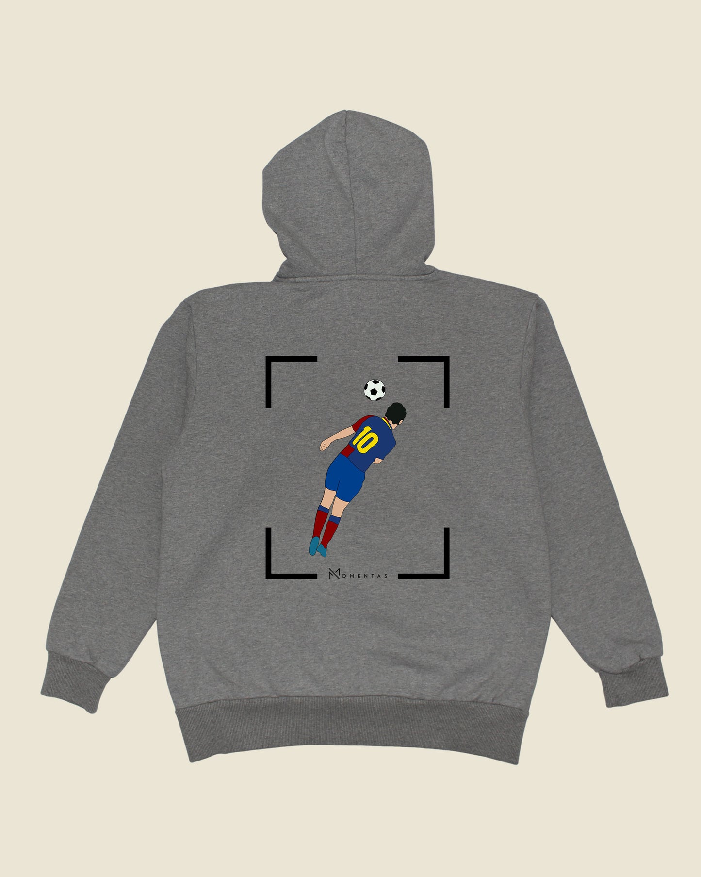 fodboldtrøje lionel messi fc barcelona, grå hoodie ryg