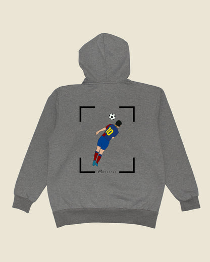 fodboldtrøje lionel messi fc barcelona, grå hoodie ryg