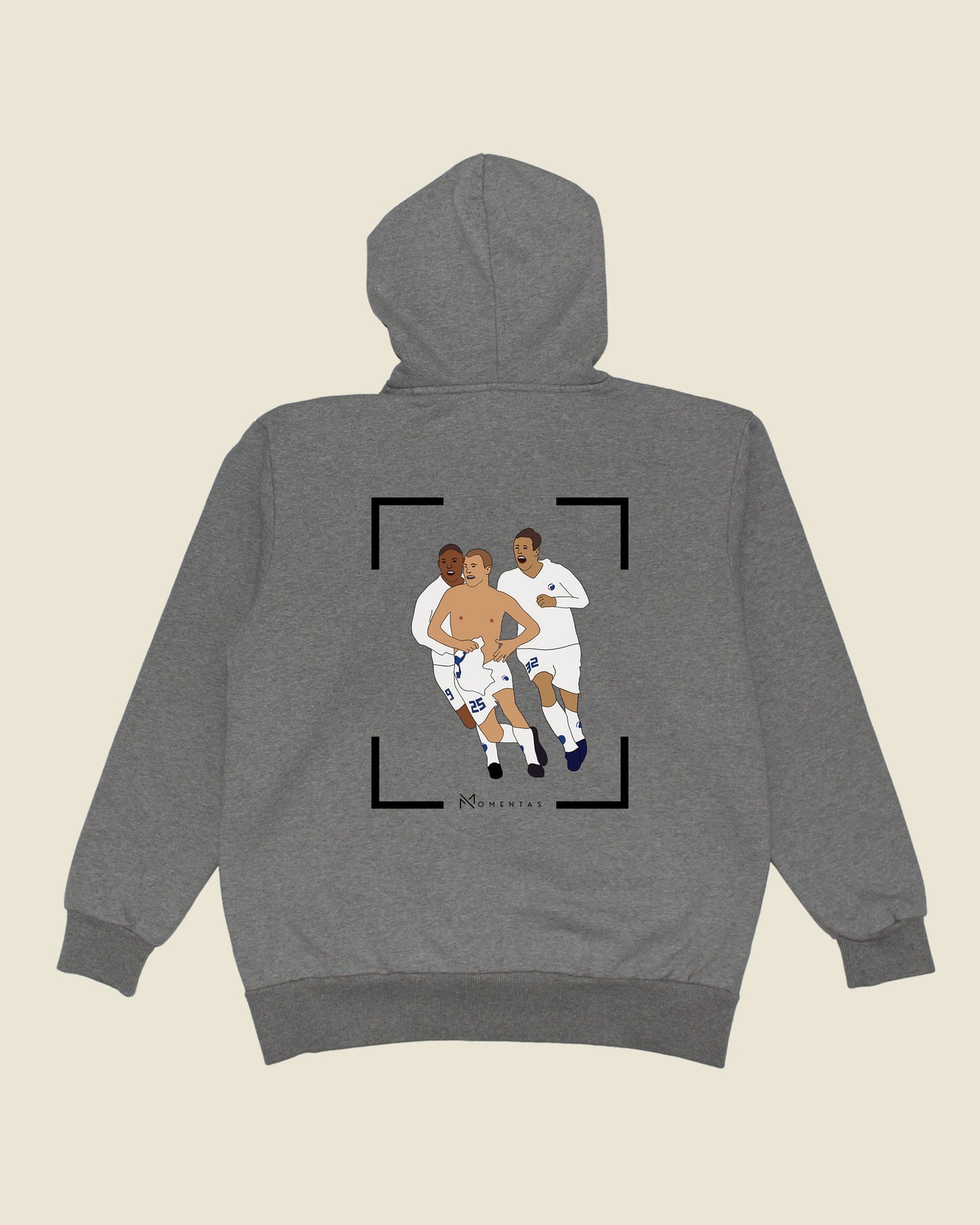 fodboldtrøje hjalte nørregaard fc københavn, grå hoodie ryg