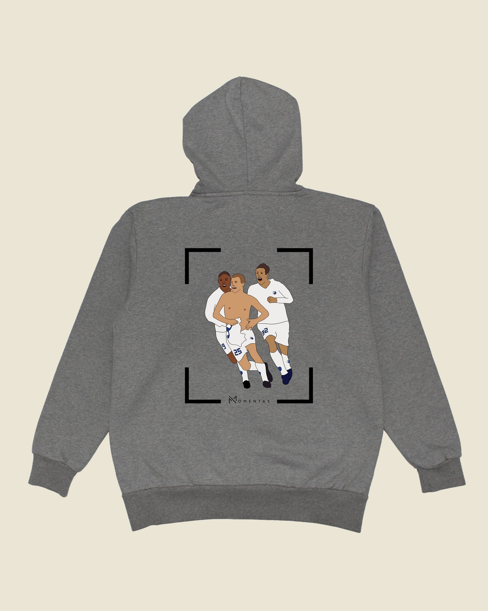 fodboldtrøje hjalte nørregaard fc københavn, grå hoodie ryg