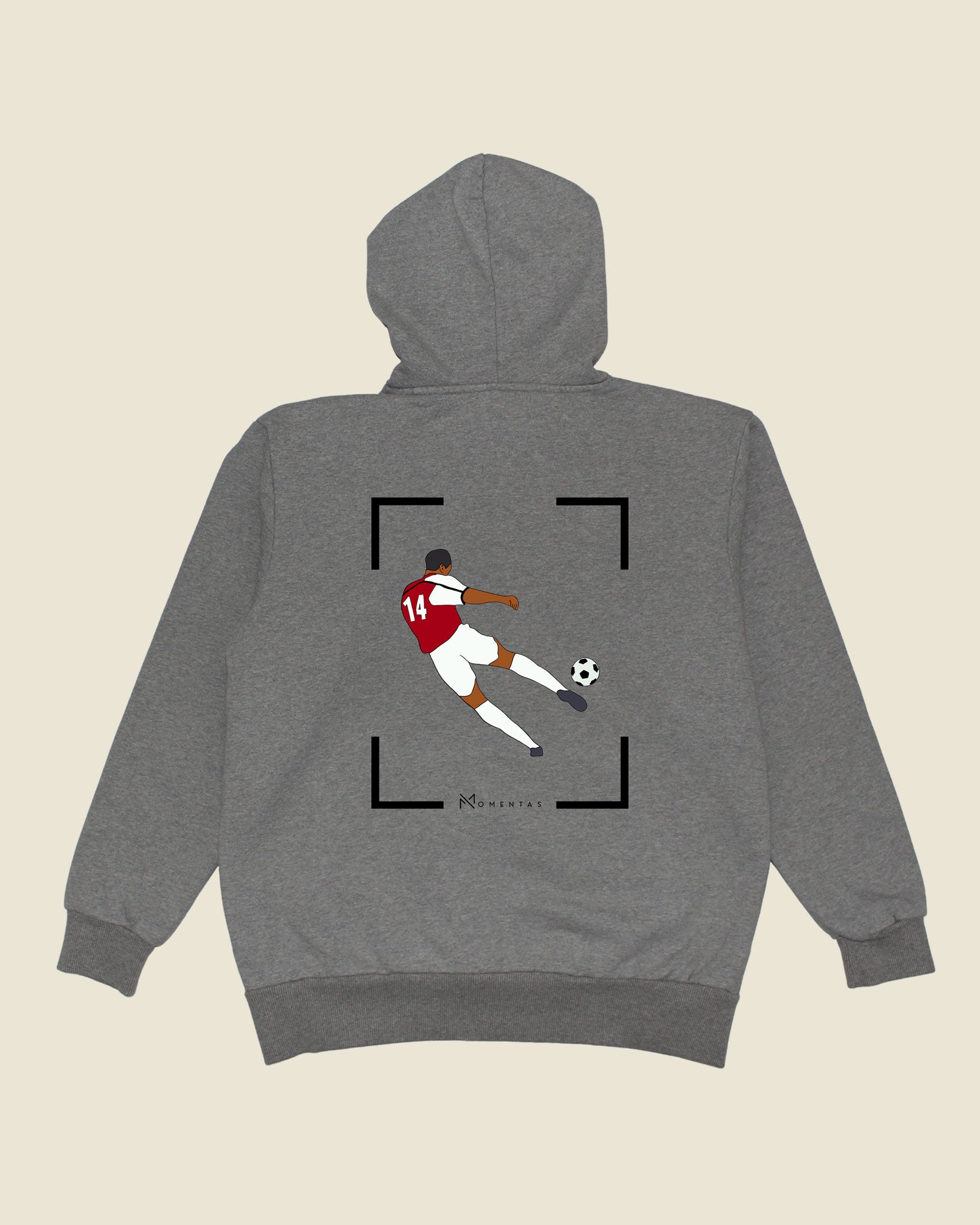 fodboldtrøje thierry henry arsenal, grå hoodie ryg