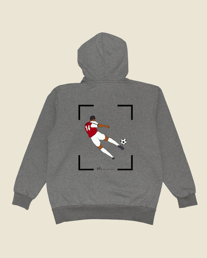 fodboldtrøje thierry henry arsenal, grå hoodie ryg