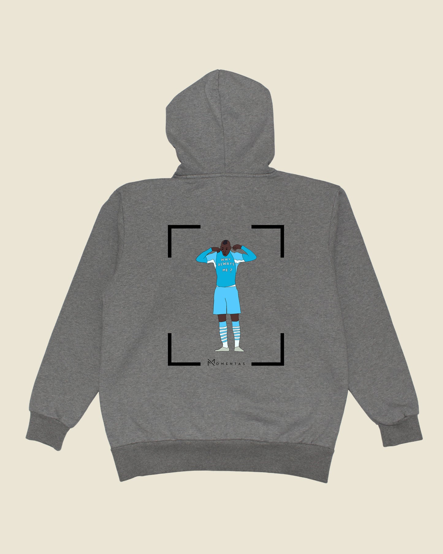 fodboldtrøje mario balotelli manchester city, grå hoodie ryg