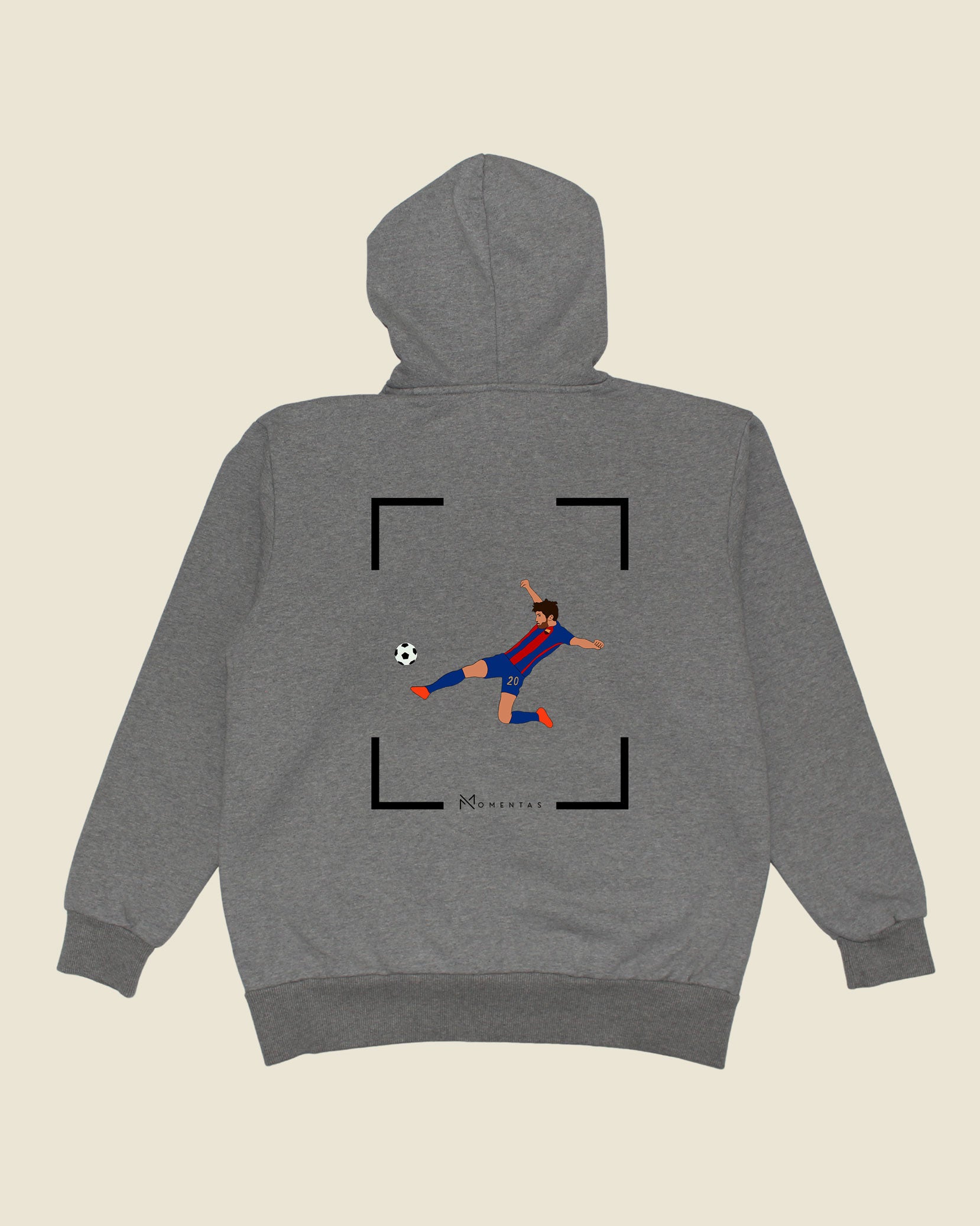 fodboldtrøje sergi roberto fc barcelona, grå hoodie ryg