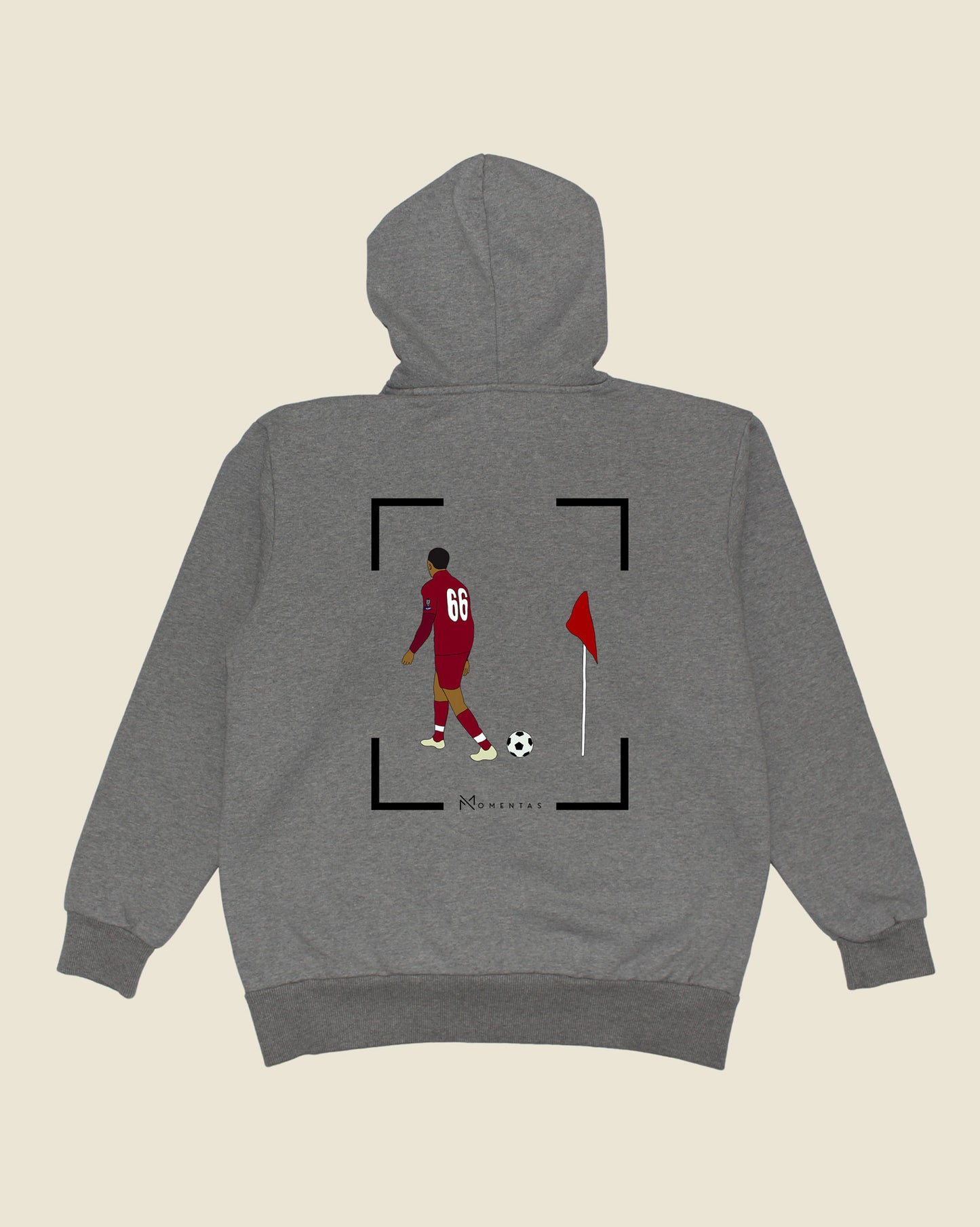 fodboldtrøje trent alexander-arnold liverpool, grå hoodie ryg