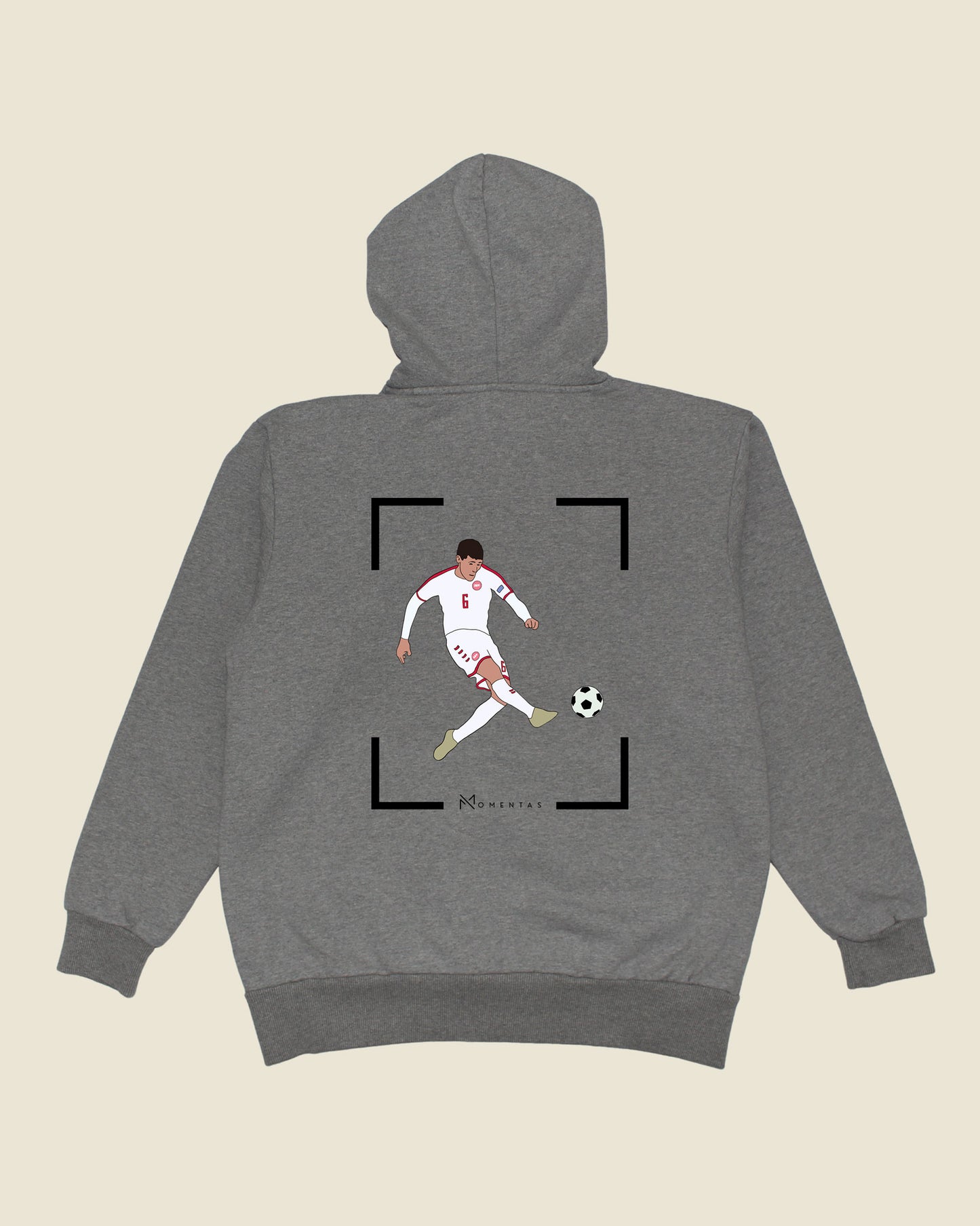 fodboldtrøje andreas christensen danmark, grå hoodie ryg