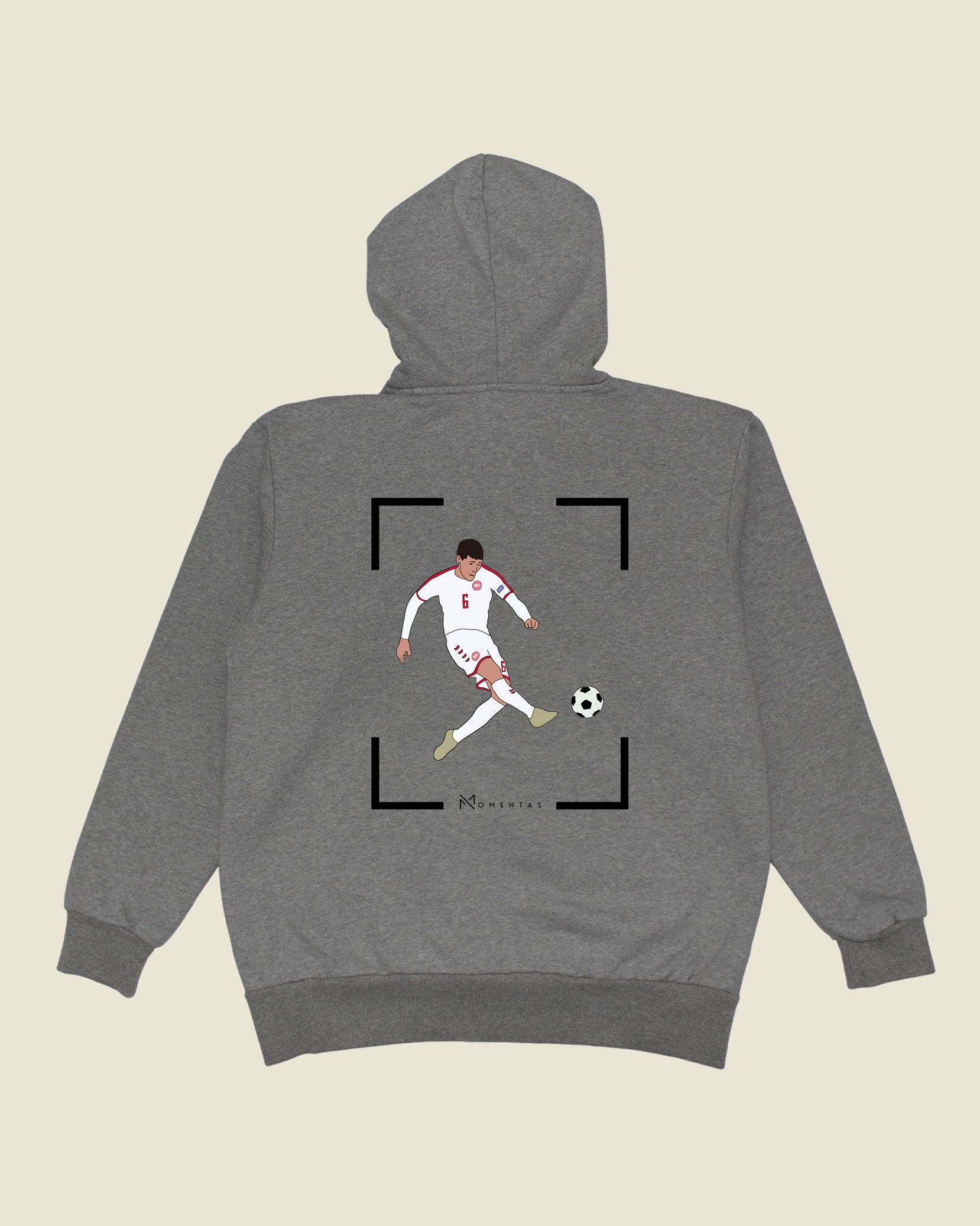 fodboldtrøje andreas christensen danmark, grå hoodie ryg