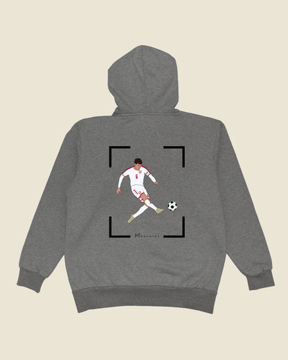 fodboldtrøje andreas christensen danmark, grå hoodie ryg