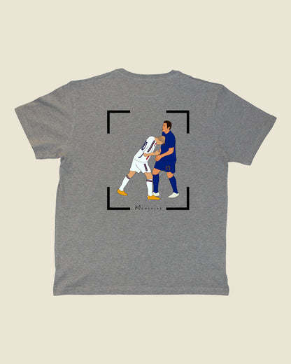 fodboldtrøje zinedine zidane frankrig, grå t-shirt ryg