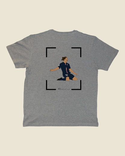 fodboldtrøje zlatan ibrahimovic psg, grå t-shirt ryg