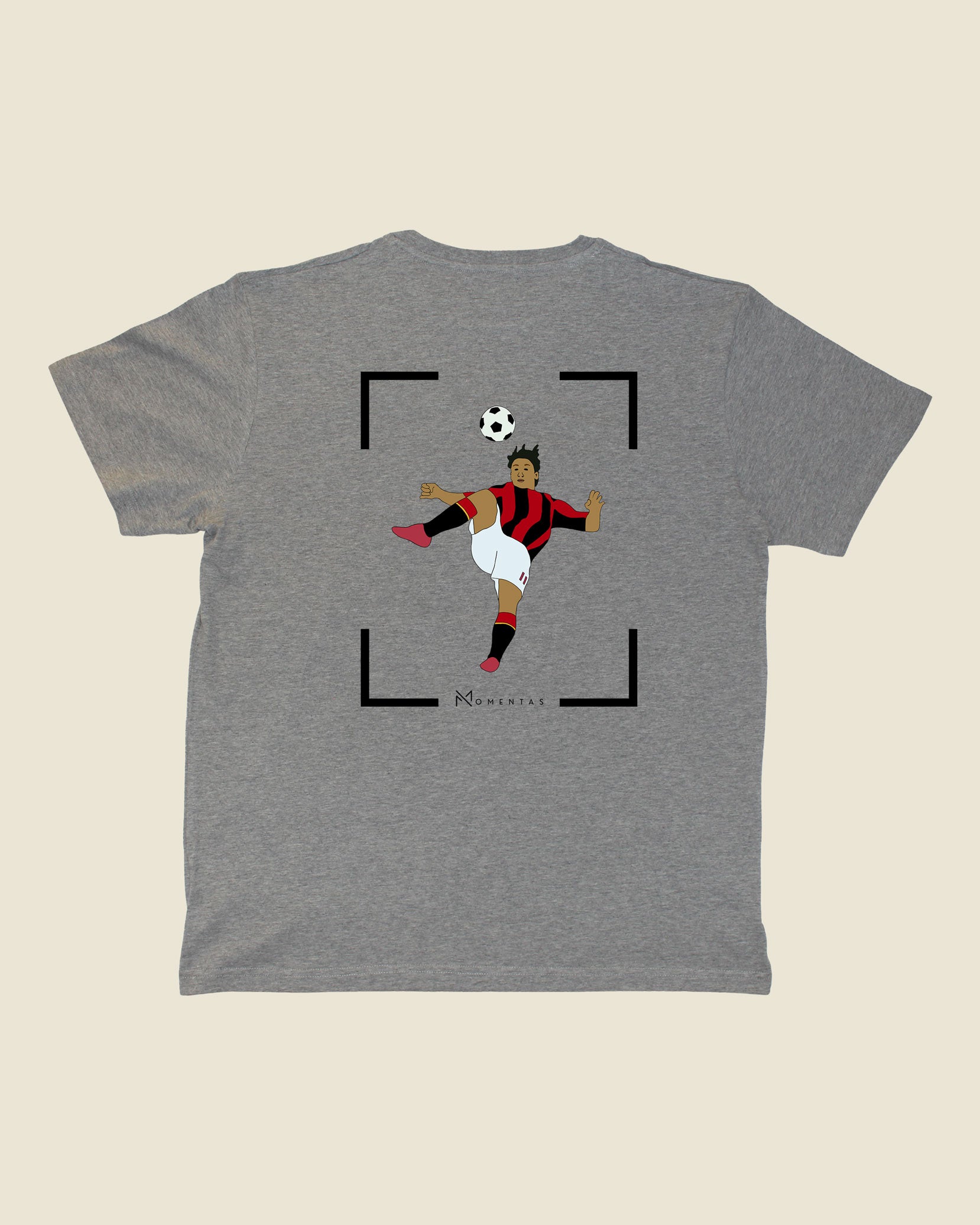 fodboldtrøje zlatan ibrahimovic ac milan, grå t-shirt ryg