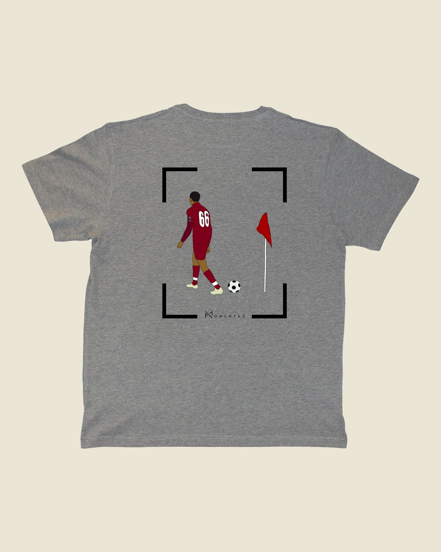 fodboldtrøje trent alexander-arnold liverpool, grå t-shirt ryg