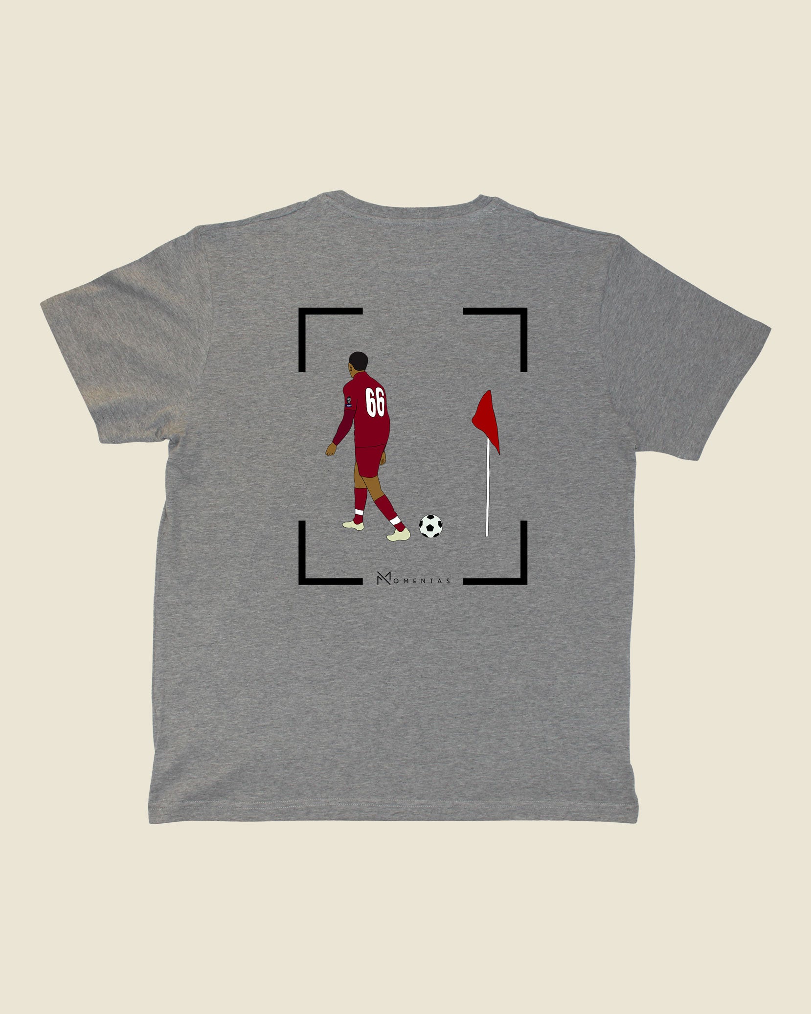 fodboldtrøje trent alexander-arnold liverpool, grå t-shirt ryg
