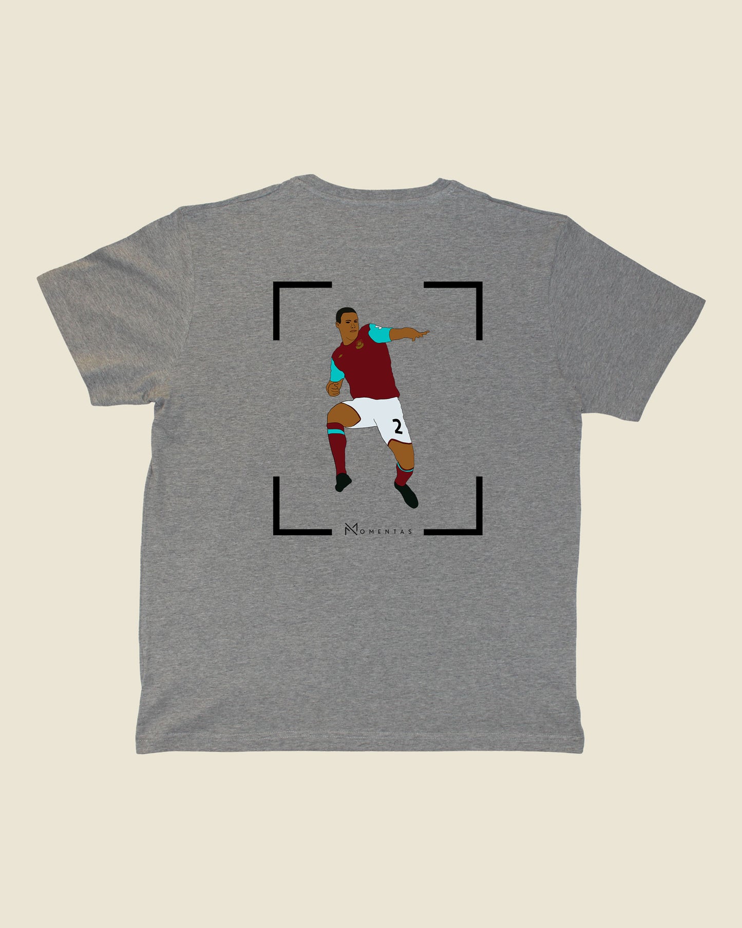 fodboldtrøje winston reid west ham, grå t-shirt ryg