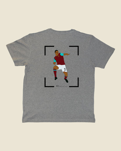 fodboldtrøje winston reid west ham, grå t-shirt ryg