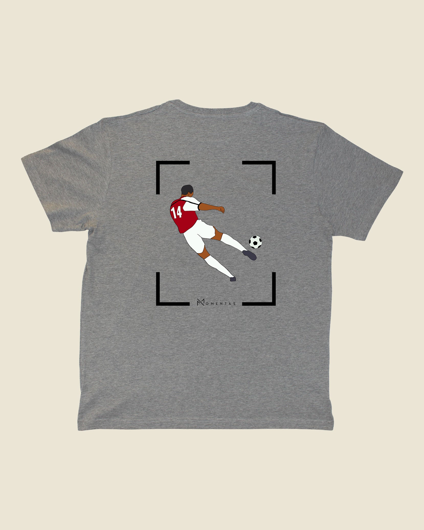 fodboldtrøje thierry henry arsenal, grå t-shirt ryg
