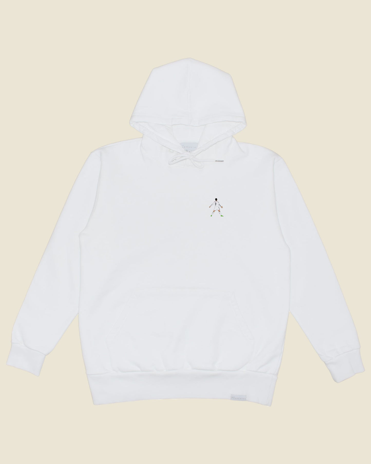 fodboldtrøje cristiano ronaldo real madrid, hvid hoodie front