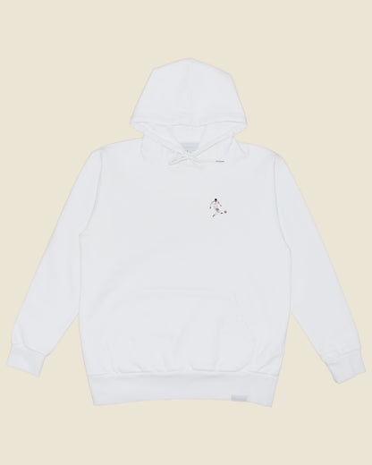 fodboldtrøje andreas christensen danmark, hvid hoodie front