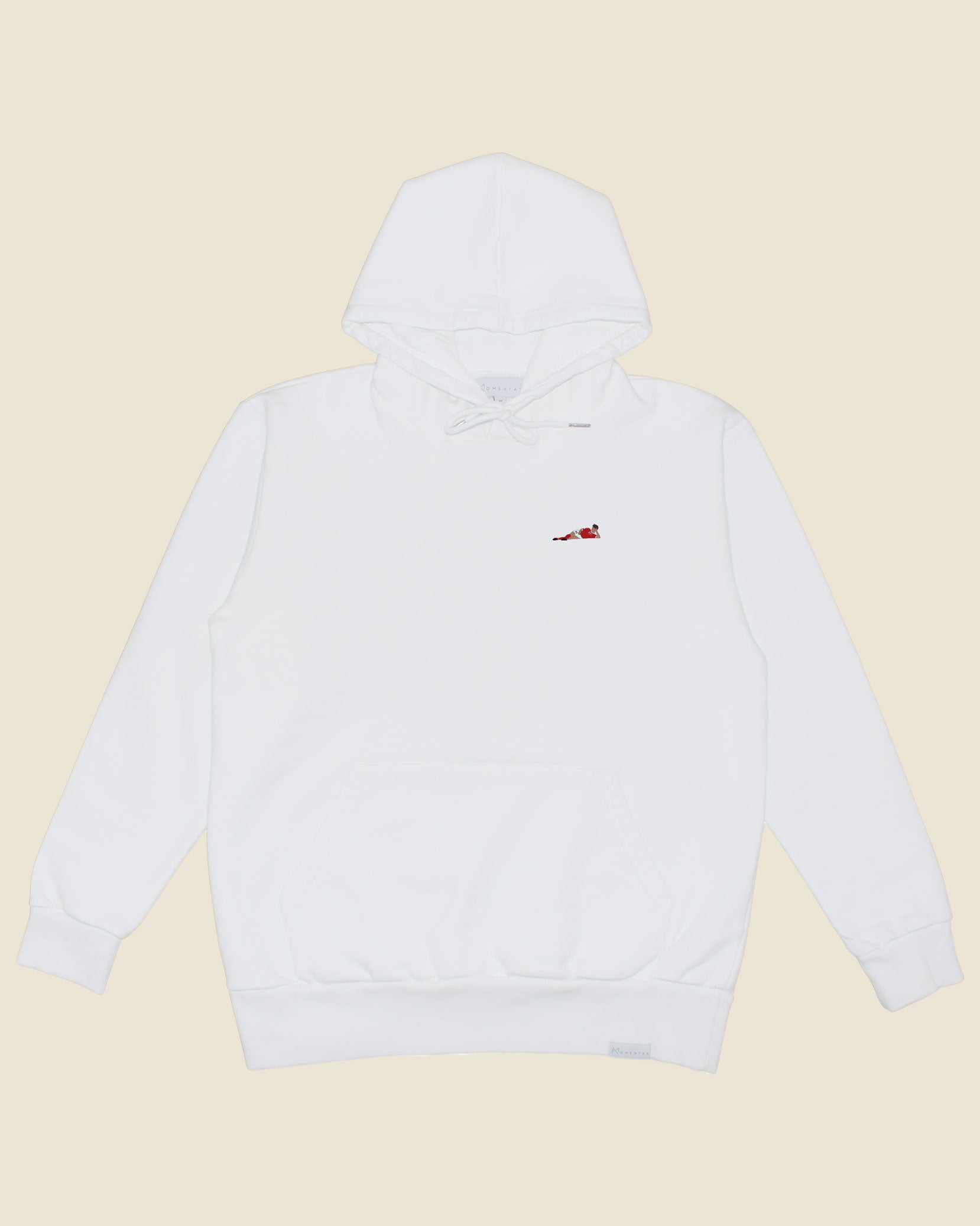 fodboldtrøje brian laudrup danmark, hvid hoodie front