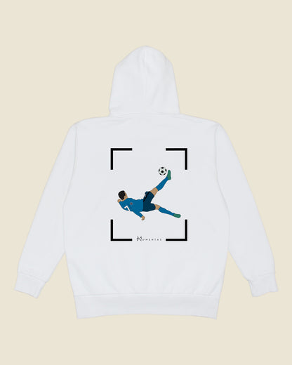 fodboldtrøje cristiano ronaldo real madrid, hvid hoodie ryg