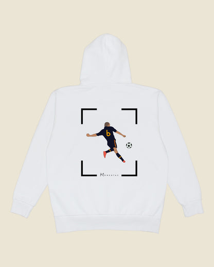 fodboldtrøje andres iniesta spanien, hvid hoodie ryg