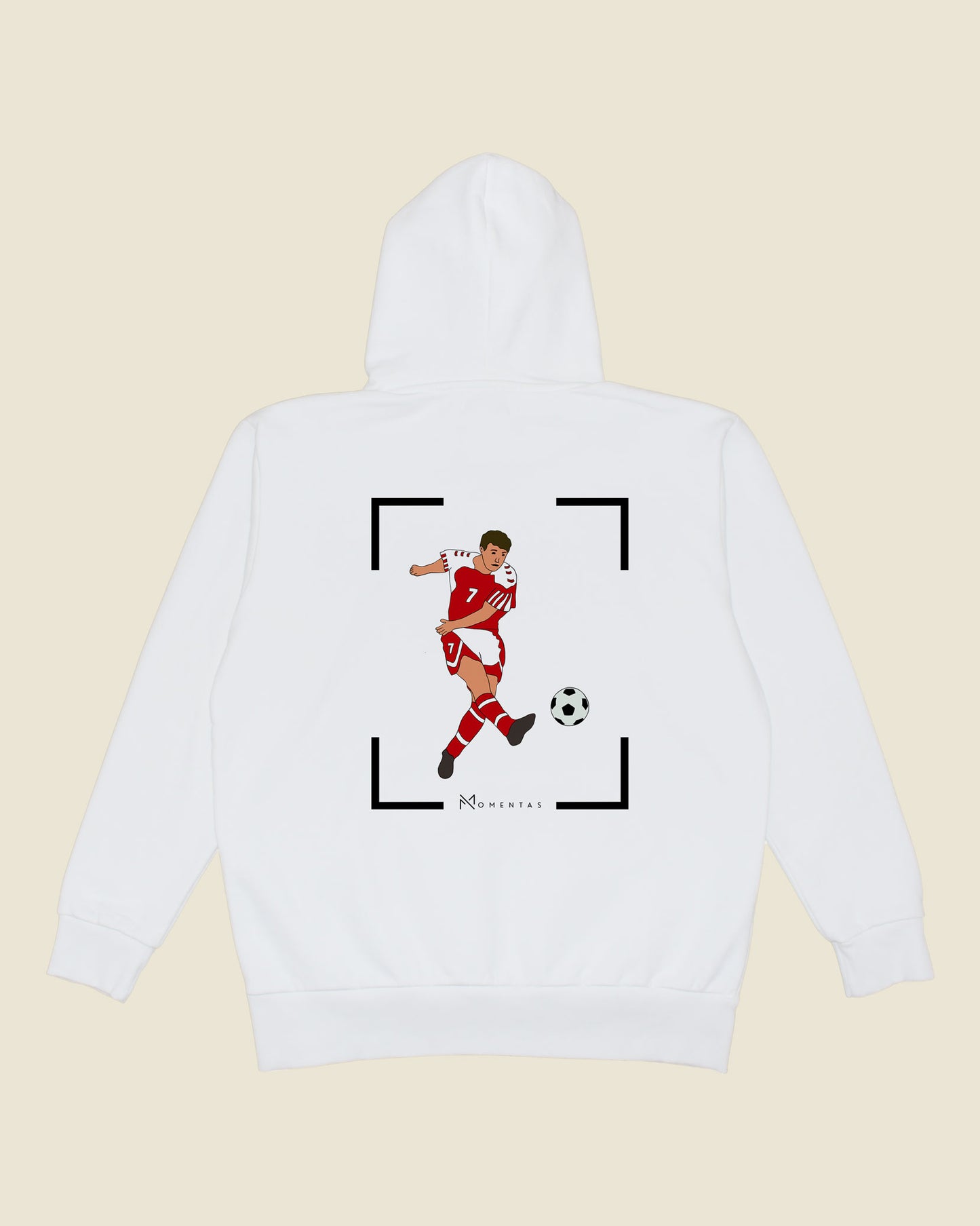 fodboldtrøje john faxe jensen danmark, hvid hoodie ryg