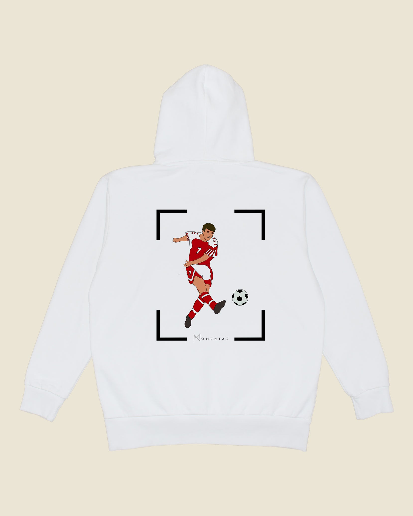 fodboldtrøje john faxe jensen danmark, hvid hoodie ryg