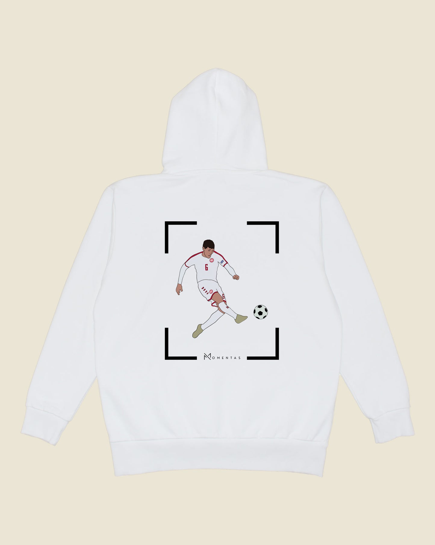 fodboldtrøje andreas christensen danmark, hvid hoodie ryg