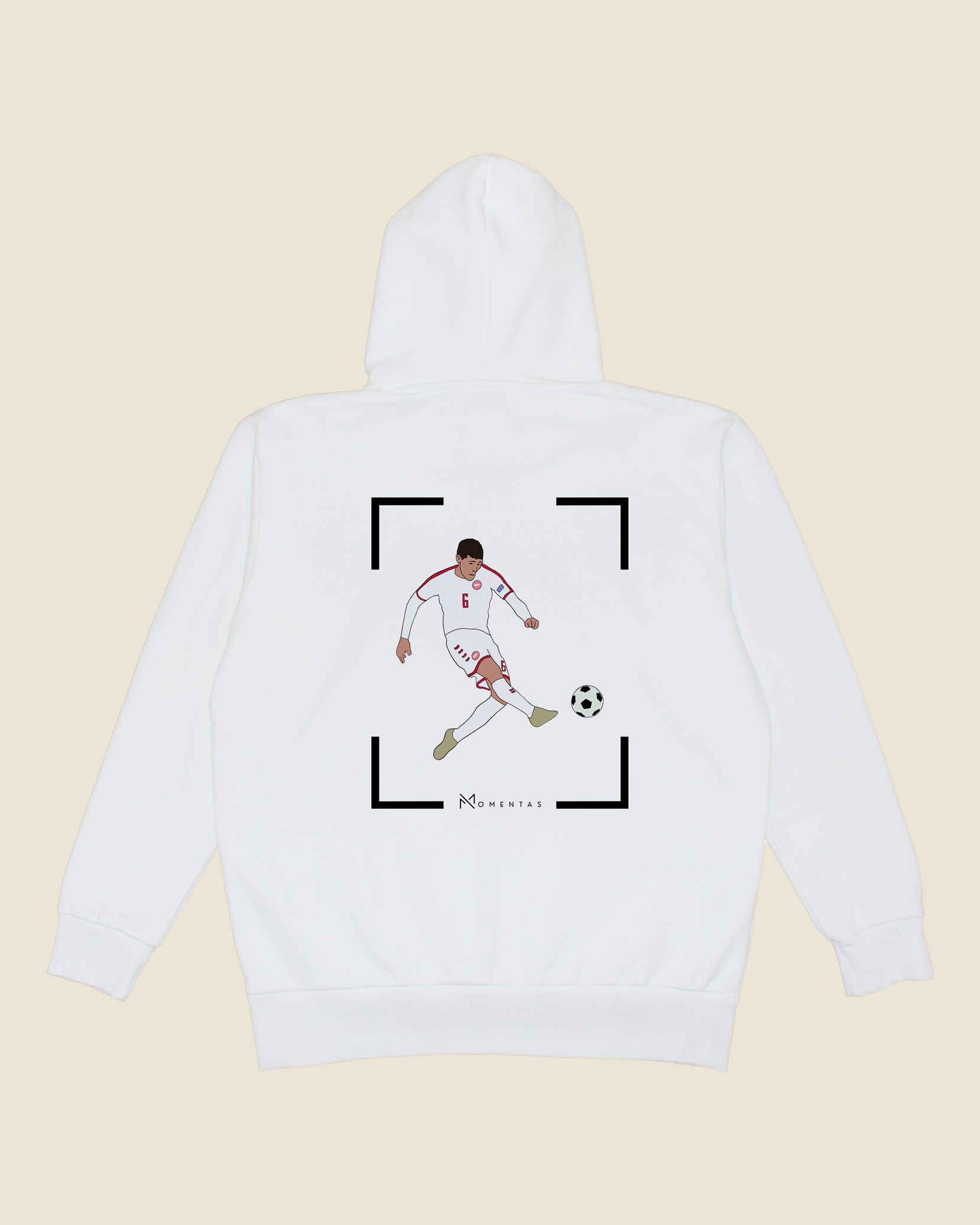 fodboldtrøje andreas christensen danmark, hvid hoodie ryg