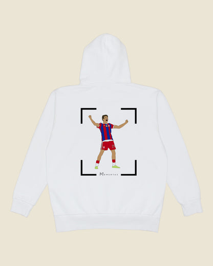 fodboldtrøje thomas müller bayern münchen, hvid hoodie ryg