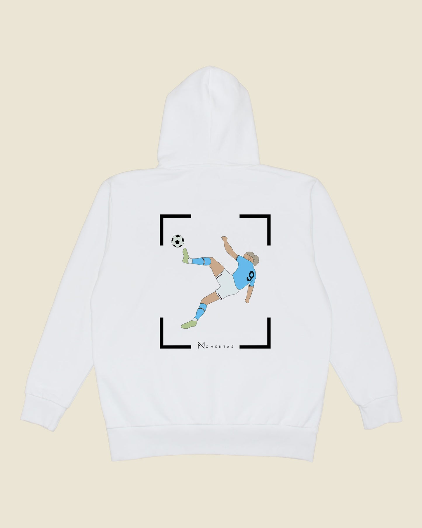 fodboldtrøje erling haaland manchester city, hvid hoodie ryg