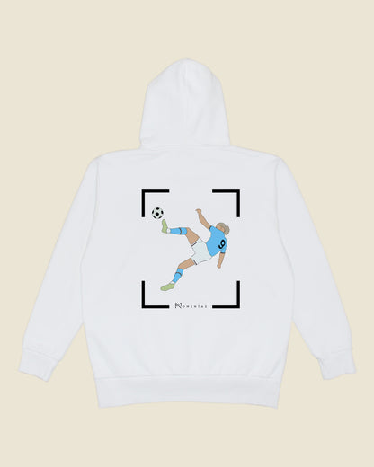 fodboldtrøje erling haaland manchester city, hvid hoodie ryg