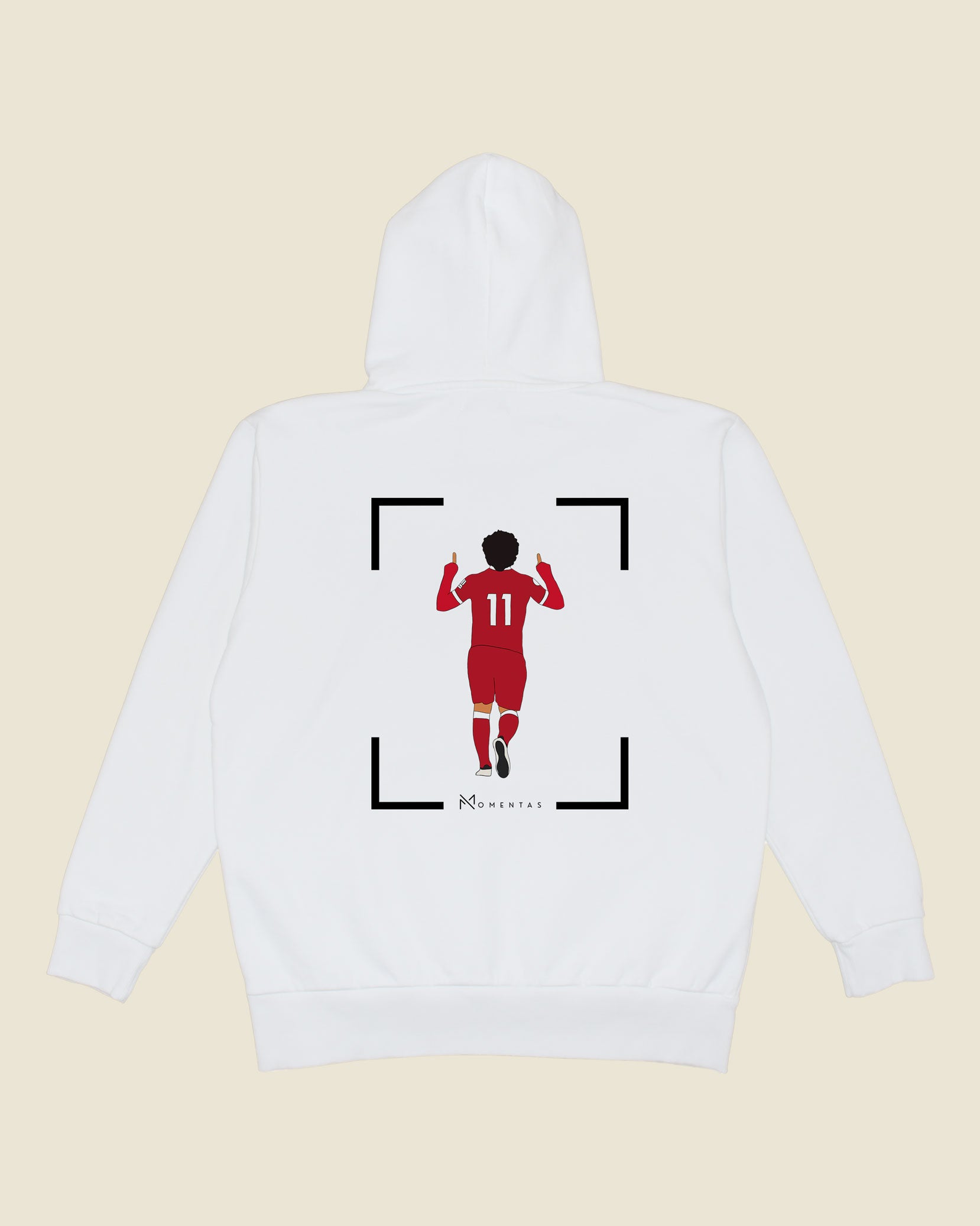 fodboldtrøje mohamed salah liverpool, hvid hoodie ryg