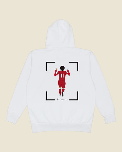 fodboldtrøje mohamed salah liverpool, hvid hoodie ryg