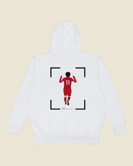 fodboldtrøje mohamed salah liverpool, hvid hoodie ryg