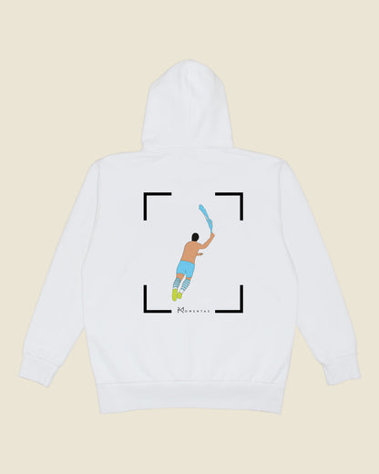 fodboldtrøje sergio agüero manchester city, hvid hoodie ryg