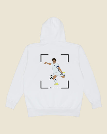fodboldtrøje thomas delaney fc københavn, hvid hoodie ryg