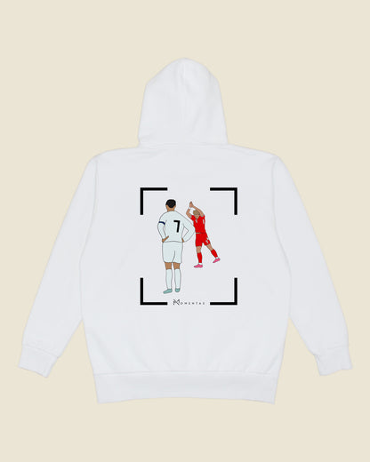 fodboldtrøje rasmus højlund danmark, hvid hoodie ryg