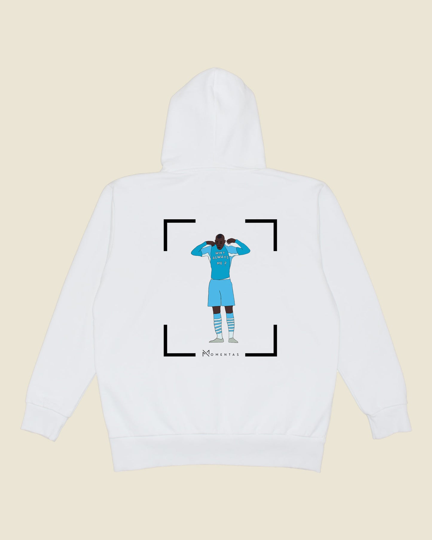 fodboldtrøje mario balotelli manchester city, hvid hoodie ryg