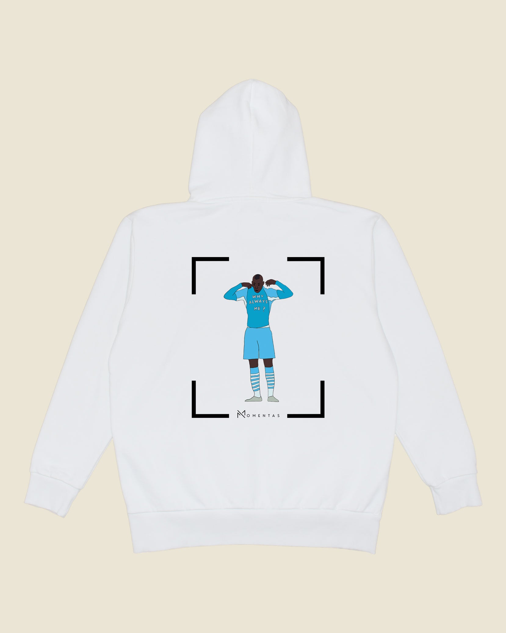 fodboldtrøje mario balotelli manchester city, hvid hoodie ryg