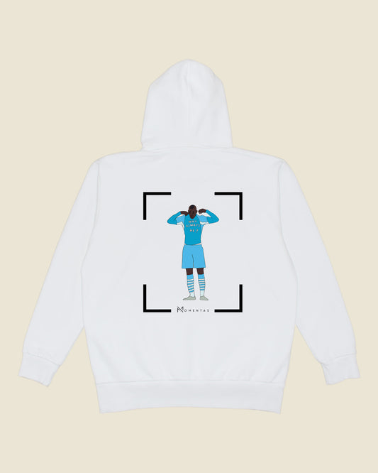 fodboldtrøje mario balotelli manchester city, hvid hoodie ryg