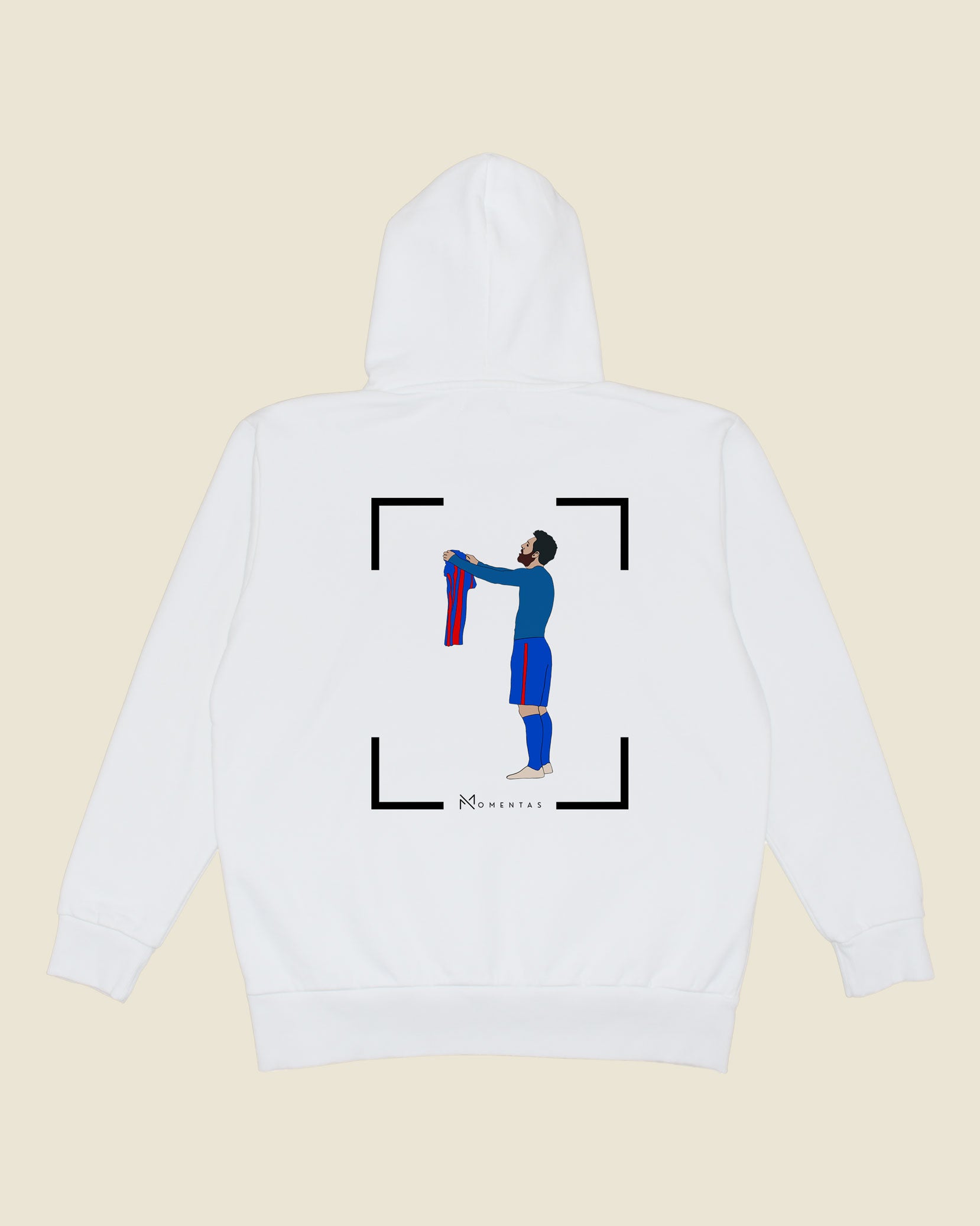 fodboldtrøje lionel messi fc barcelona, hvid hoodie ryg
