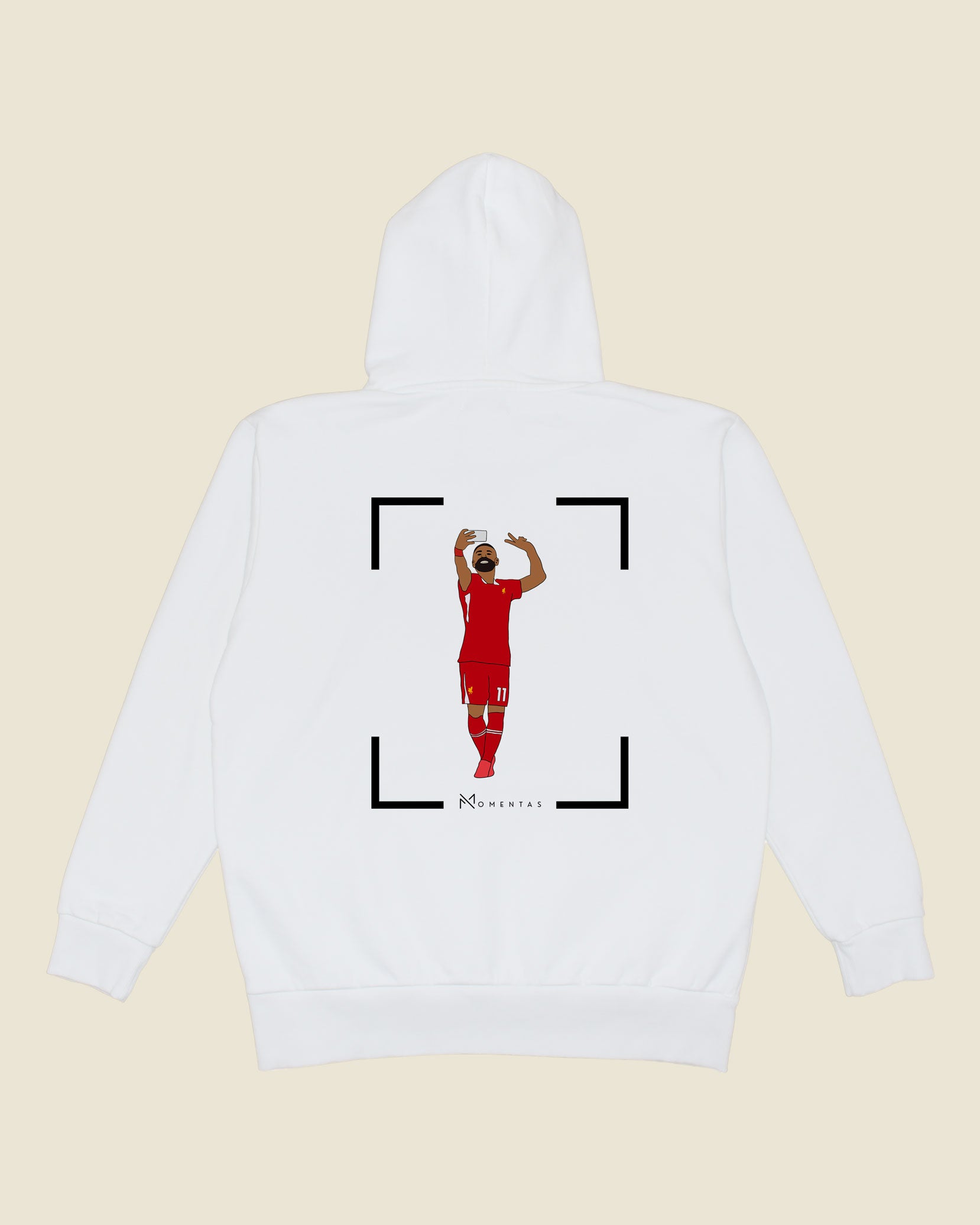 fodboldtrøje mohamed salah liverpool, hvid hoodie ryg