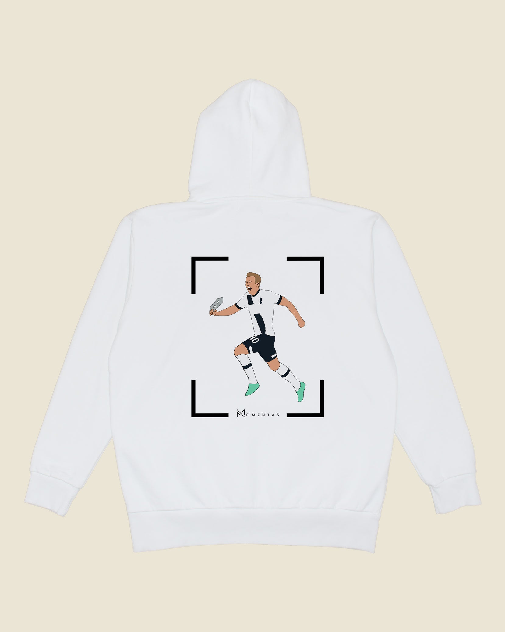 fodboldtrøje harry kane tottenham, hvid hoodie ryg