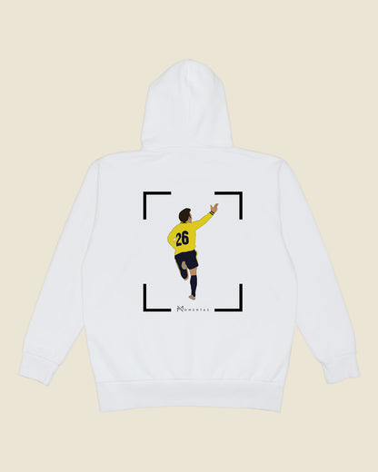 fodboldtrøje mike jensen brøndby, hvid hoodie ryg